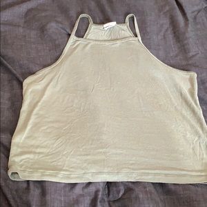 Olive green crop top.